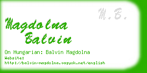 magdolna balvin business card